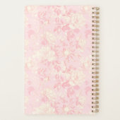 Modern Soft Peach Floral Planer (Rückseite)