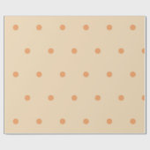 Modern Soft Peach Polka Dots Pastel Pattern Geschenkpapier (Flach)
