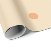 Modern Soft Peach Polka Dots Pastel Pattern Geschenkpapier (Rolleneckpunkt)