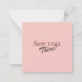 Modern Soft Pink QR Code Wedding  Online RSVP Card Mitteilungskarte (Rückseite)