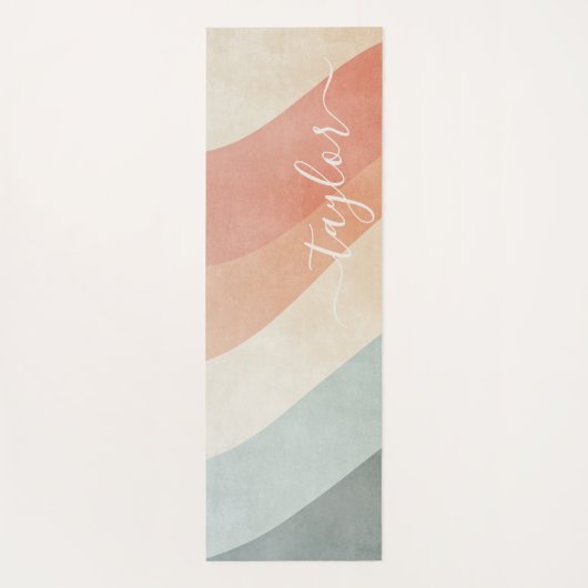 Modern Soft Rainbow Abstrakt Yogamatte (Rückseite)