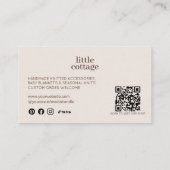 Modern Soft Watercolor Yarn Ball Knitting Crochet Visitenkarte (Rückseite)