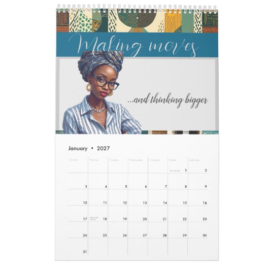 Modern, sophisticated and elegant kalender (Jan 2027)