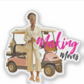 Modern Sophisticated Custom-Cut Vinyl Sticker (Vorderseite)