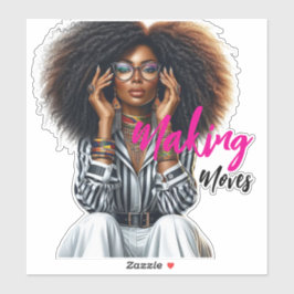 Modern Sophisticated Custom-Cut Vinyl Sticker