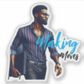 Modern Sophisticated Custom-Cut Vinyl Sticker (Vorderseite)