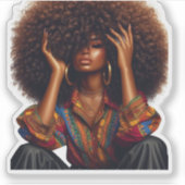 Modern Sophisticated Custom-Cut Vinyl Sticker (Vorderseite)