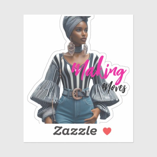 Modern Sophisticated Custom-Cut Vinyl Sticker (Blatt)