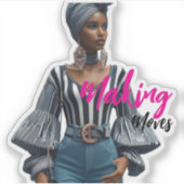 Modern Sophisticated Custom-Cut Vinyl Sticker (Vorderseite)