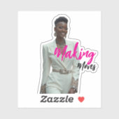 Modern Sophisticated Custom-Cut Vinyl Sticker (Blatt)