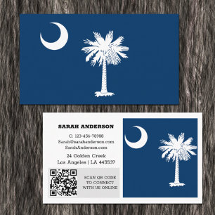 Modern South Carolina Business Card, Flag/USA Visitenkarte