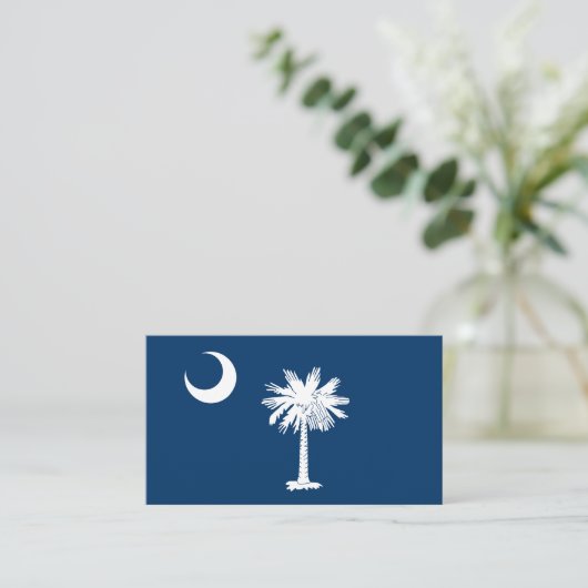 Modern South Carolina Business Card, Flag/USA Visitenkarte (Stehend Vorderseite)