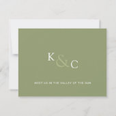 Modern Southwestern Cactus Save the Date Card (Rückseite)