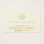 Modern Soy Candle Care Card mit Logo (Rückseite)