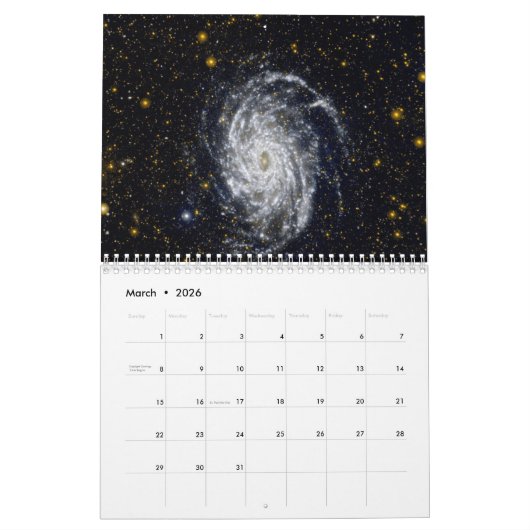 Modern Space THE GALAXY Calendar Kalender (Mär 2026)