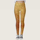 Modern Sparkle Gold Glitzer Leggings (Vorderseite)