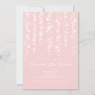 Modern Sparkle Pink 16 . Geburtstag Geburtstagspar Einladung