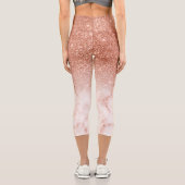 Modern sparks of glittering marble bronze capri leggings (Rückseite)