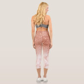 Modern sparks of glittering marble bronze capri leggings (Rückseite)