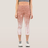 Modern sparks of glittering marble bronze capri leggings (Vorderseite)