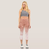 Modern sparks of glittering marble bronze capri leggings (Vorderseite)