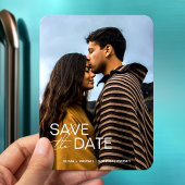 Modern speichern Sie die Daten Hochzeitseinladung  Magnet