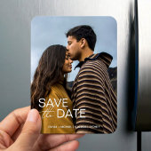 Modern speichern Sie die Daten Hochzeitseinladung  Magnet