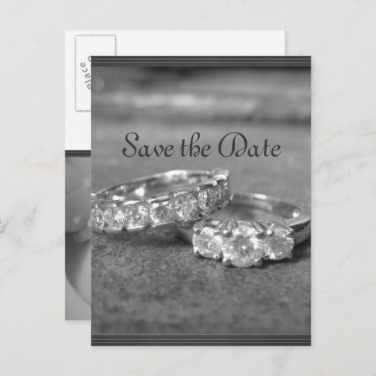 Modern speichern Sie die Datumskarten Ankündigungspostkarte (Vorne/Hinten)