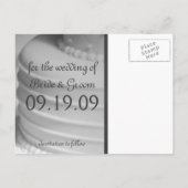 Modern speichern Sie die Datumskarten Ankündigungspostkarte (Rückseite)