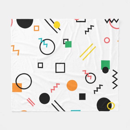Modern, spielerisch, cool, trendy, geometrisch geg fleecedecke (Vorderseite (Horizontal))