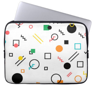 Modern, spielerisch, cool, trendy, geometrisch geg laptopschutzhülle