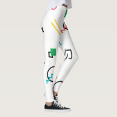 Modern, spielerisch, cool, trendy, geometrisch geg leggings (Rechts)