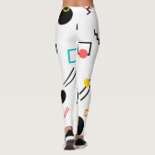 Modern, spielerisch, cool, trendy, geometrisch geg leggings (Rückseite)