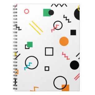 Modern, spielerisch, cool, trendy, geometrisch geg notizblock