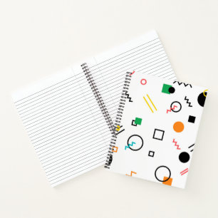 Modern, spielerisch, cool, trendy, geometrisch geg notizblock