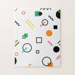 Modern, spielerisch, cool, trendy, geometrisch geg puzzle
