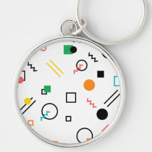 Modern, spielerisch, cool, trendy, geometrisch geg schlüsselanhänger