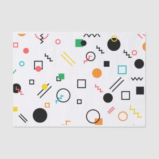 Modern, spielerisch, cool, trendy, geometrisch geg seidenpapier (Vorderseite)