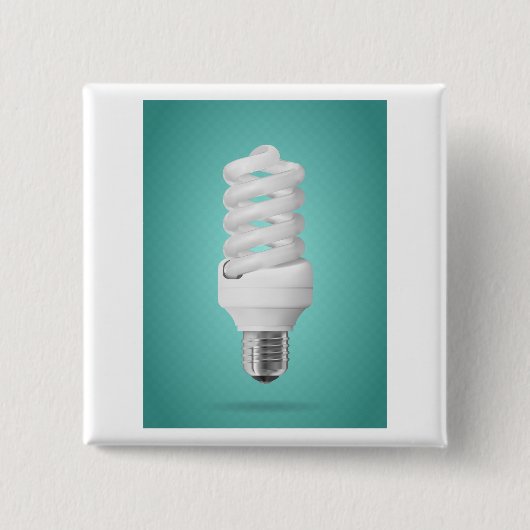 Modern Spiral Compact Fluorescent Lightbulb Button (Vorderseite)