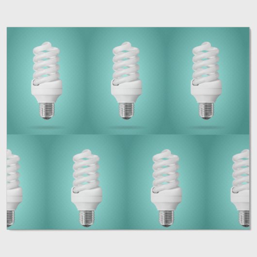 Modern Spiral Compact Fluorescent Lightbulb Geschenkpapier (Flach)