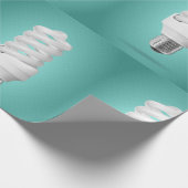 Modern Spiral Compact Fluorescent Lightbulb Geschenkpapier (Ecke)