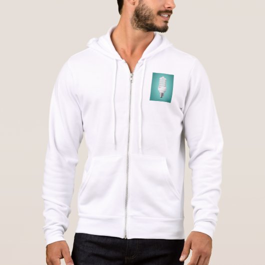 Modern Spiral Compact Fluorescent Lightbulb Hoodie (Vorderseite)