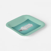 Modern Spiral Compact Fluorescent Lightbulb Pappteller (Gewinkelt)