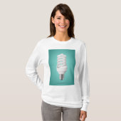 Modern Spiral Compact Fluorescent Lightbulb T-Shirt (Vorne ganz)