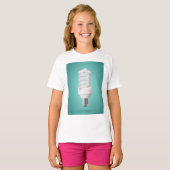 Modern Spiral Compact Fluorescent Lightbulb T-Shirt (Vorne ganz)