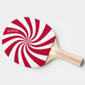 Modern Spiral Swirl Magneta Name Tischtennis Schläger (Seitenansicht)