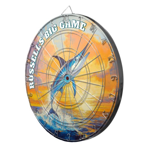 Modern Sport Fisherman Marlin Dartscheibe (Vorderseite rechts)