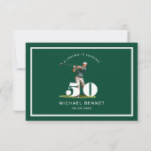Modern Sport Golf 50th Birthday RSVP Karte (Rückseite)