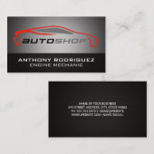 Modern Sports Car Auto Shop Visitenkarte (Vorne/Hinten)