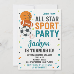 Modern Sports - Einladung zum Geburtstag